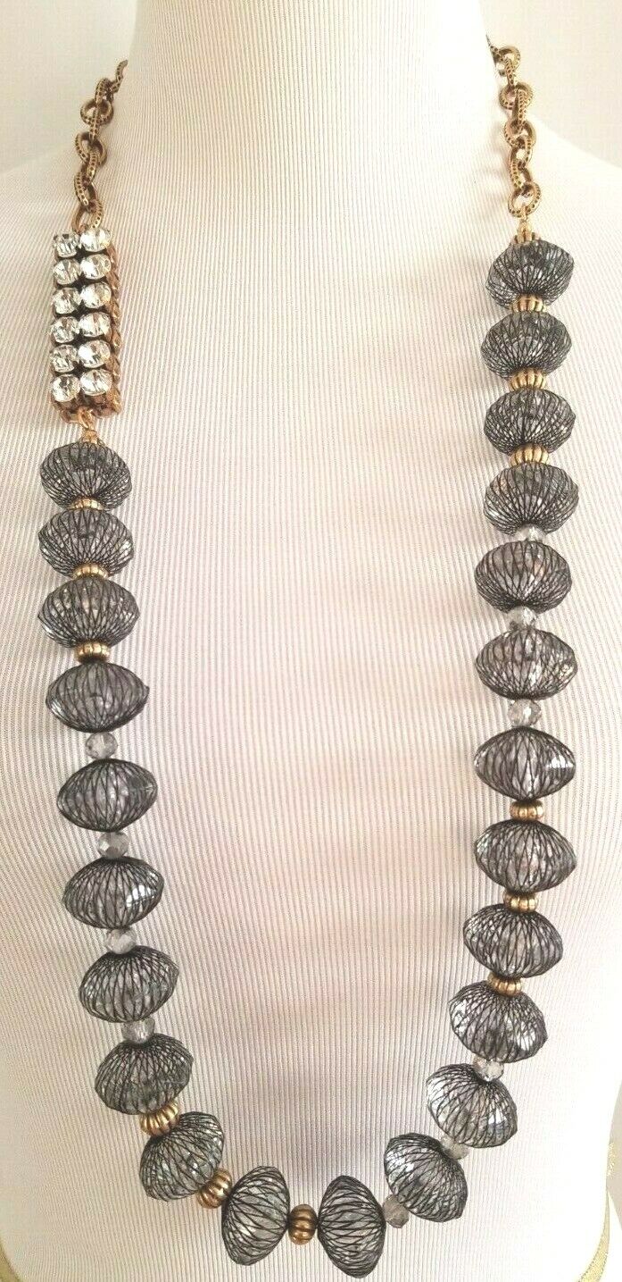 CHICO'S SIMULATED CRYSTAL SINGLE-STRAND NECKLACE