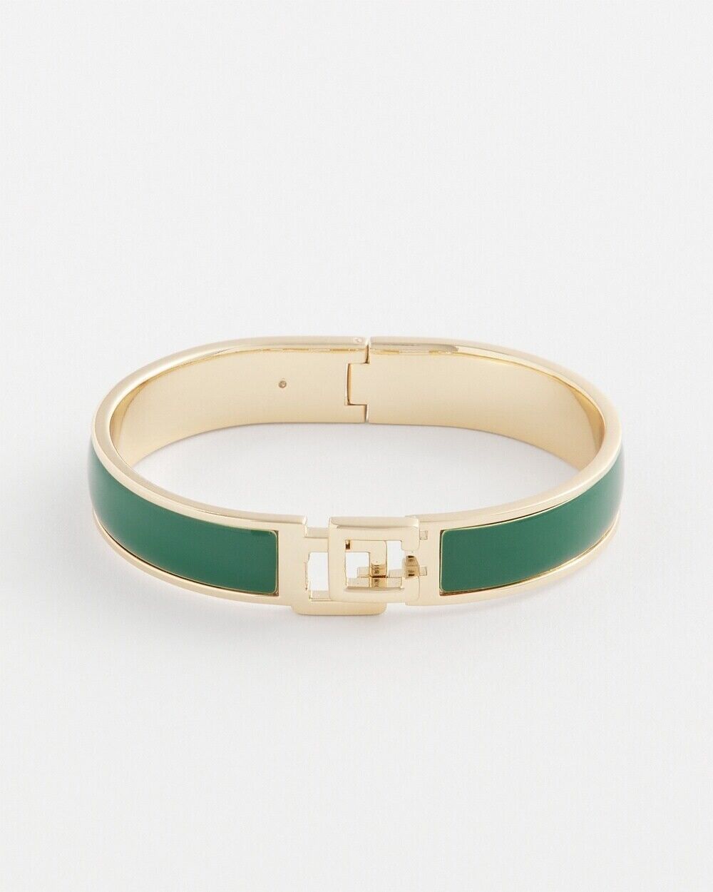 CHICO'S CLICK GREEN BANGLE BRACELET S/M