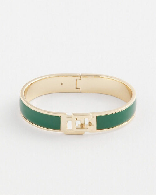 CHICO'S CLICK GREEN BANGLE BRACELET S/M