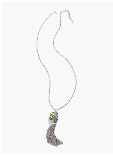 TALBOTS Cluster Tassel Necklace