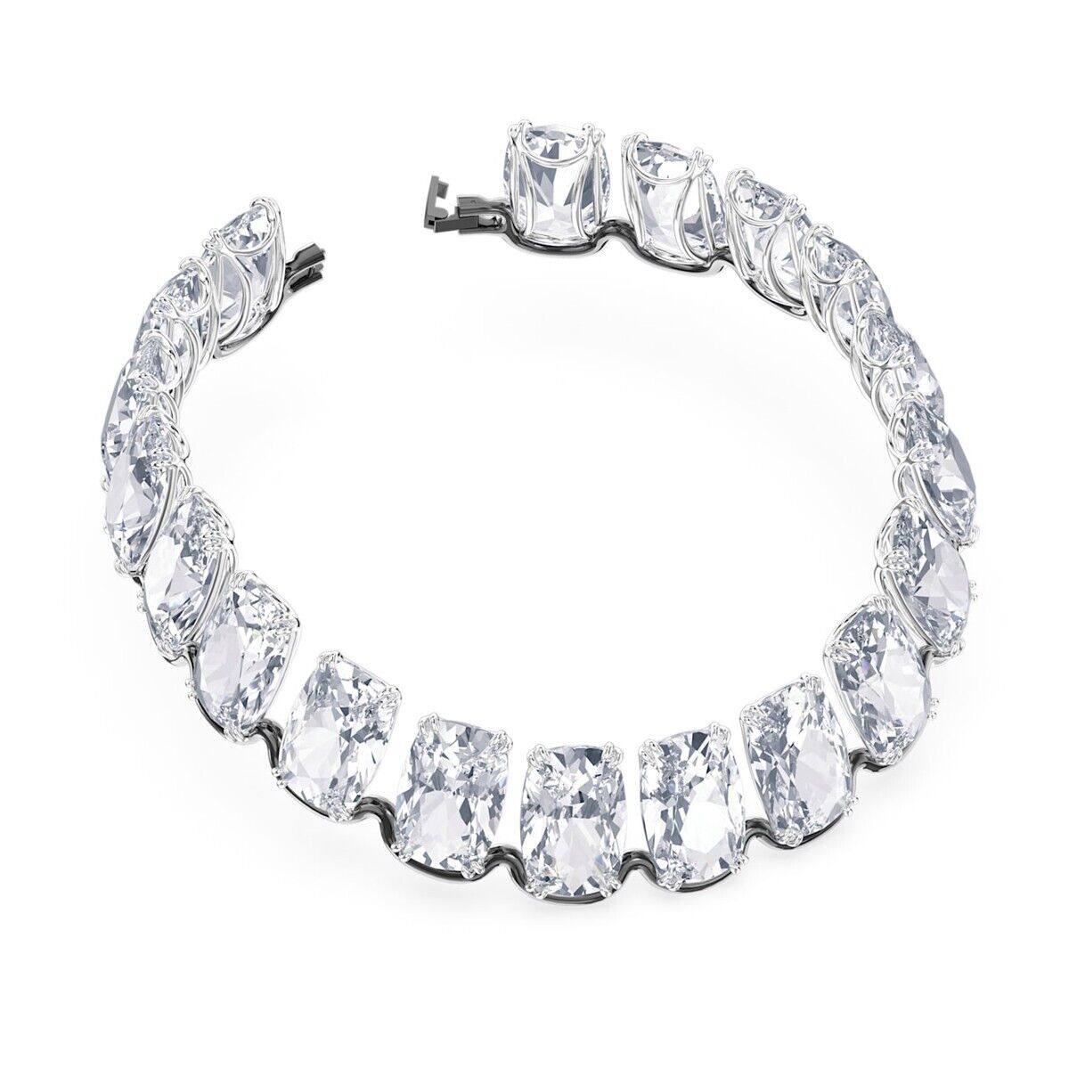 Swarovski Harmonia choker Oversized floating crystals, White, Mixed metal finish