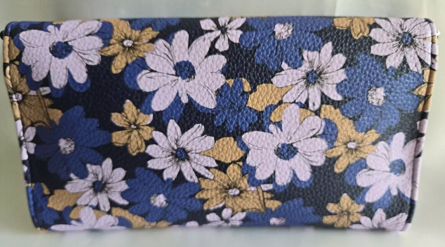 Vera Bradley Women's Faux Leather Wallet Crossbody, Trellis Floral