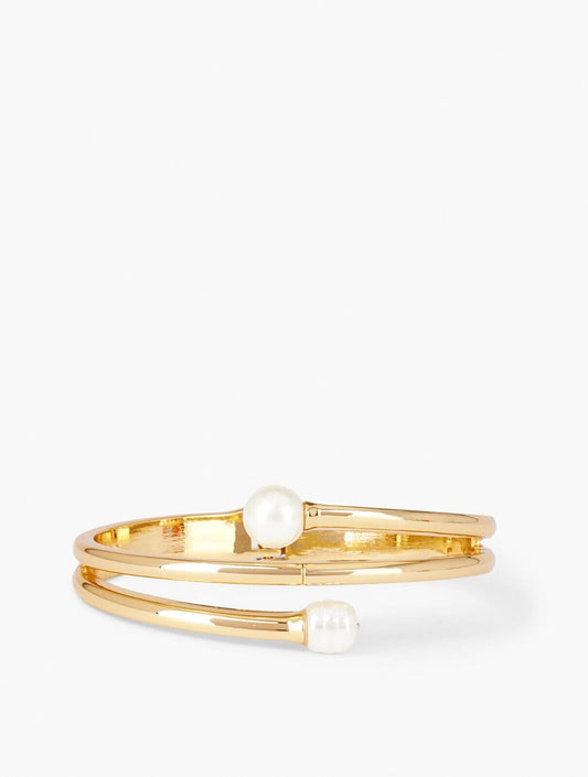 TALBOTS FRESH PEARL BANGLE BRACELET