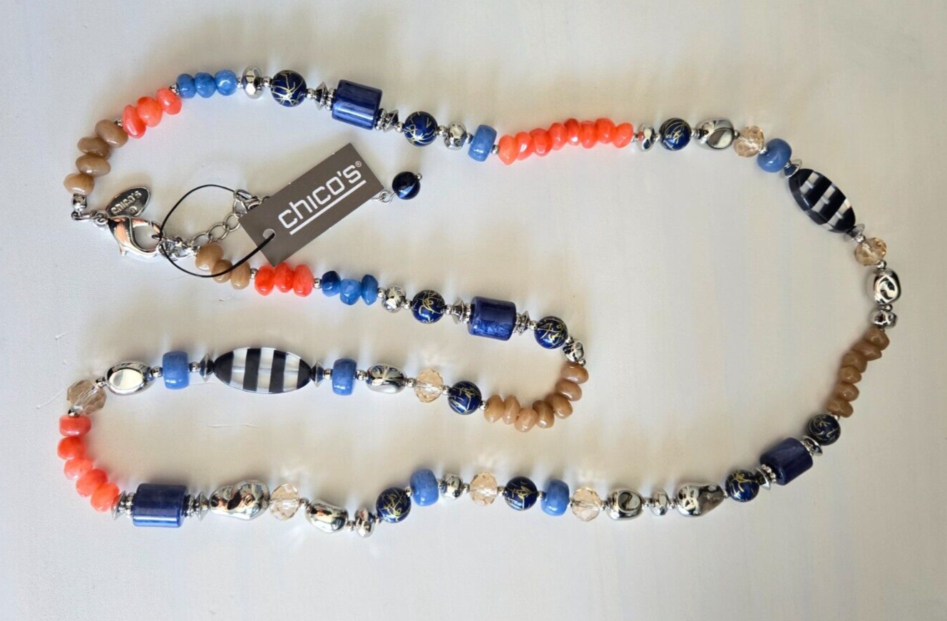 CHICO'S MODERN MULTI SINGLESTRAND NECKLACE