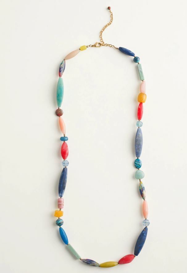 CHICO'S MULTICOLOR LONG SINGLE-STRAND NECKLACE