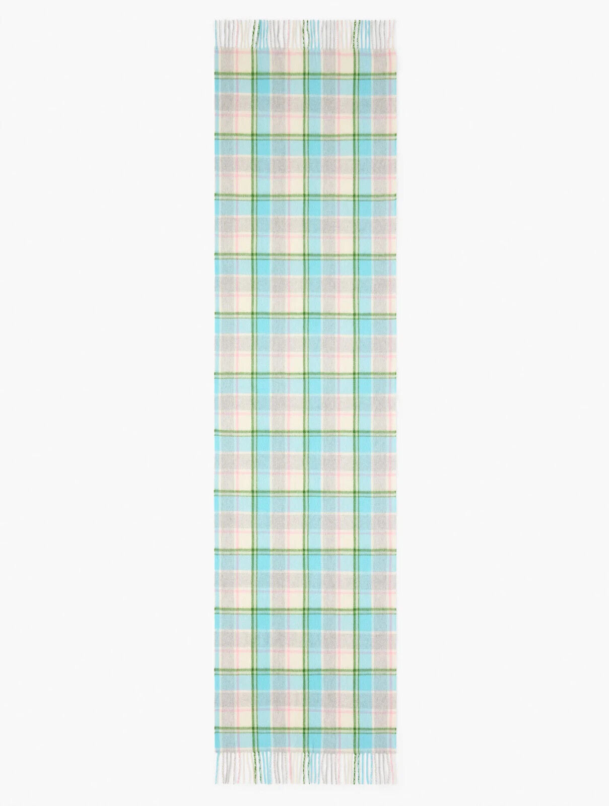 TALBOTS CASHMERE WATERWEAVE SCARF- GLACIER PLAID