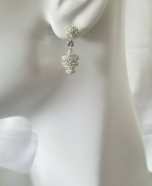 SWAROVSKI FLAKE PIERCED EARRINGS