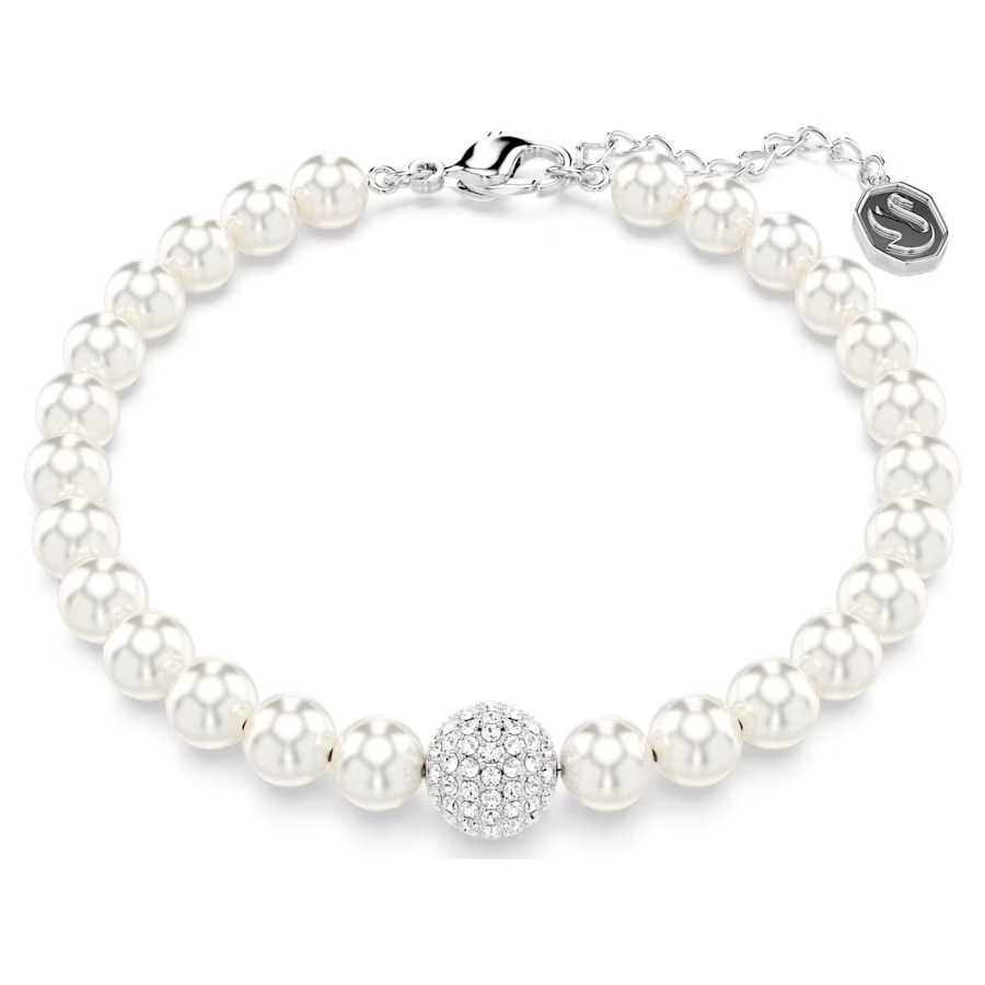 Swarovski Remix Collection strand White, Rhodium plated