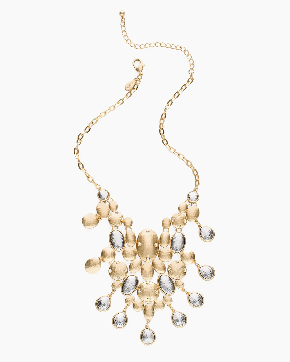 CHICO'S MIXED-METAL SPARKLE BIB NECKLACE