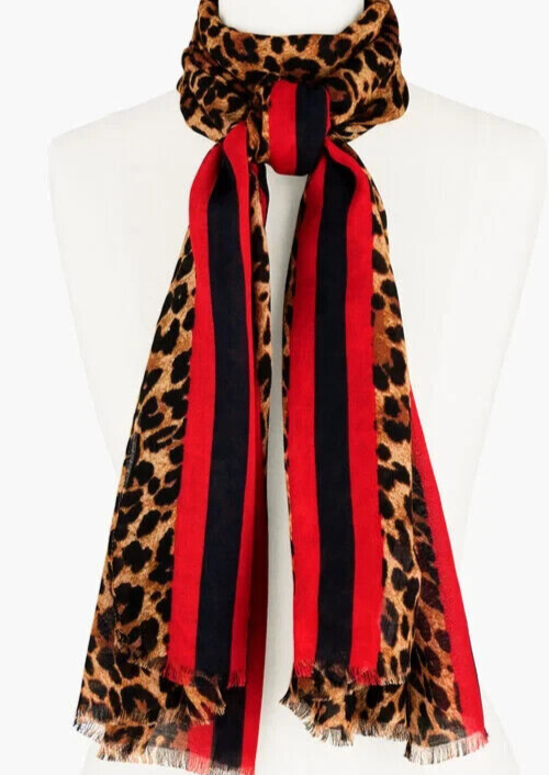 TALBOTS LEOPARD OBLONG SCARF