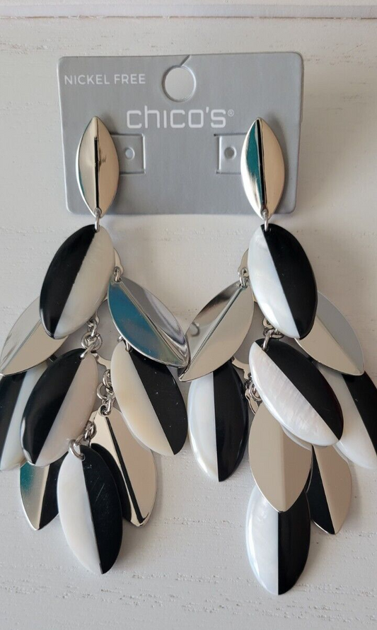 CHICO'S SHELL CHANDELIER EARRINGS