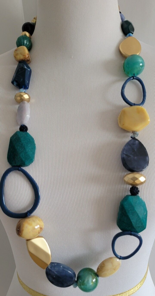 CHICO'S MULTICOLOR BEADS SINGLE-STRAND NECKLACE