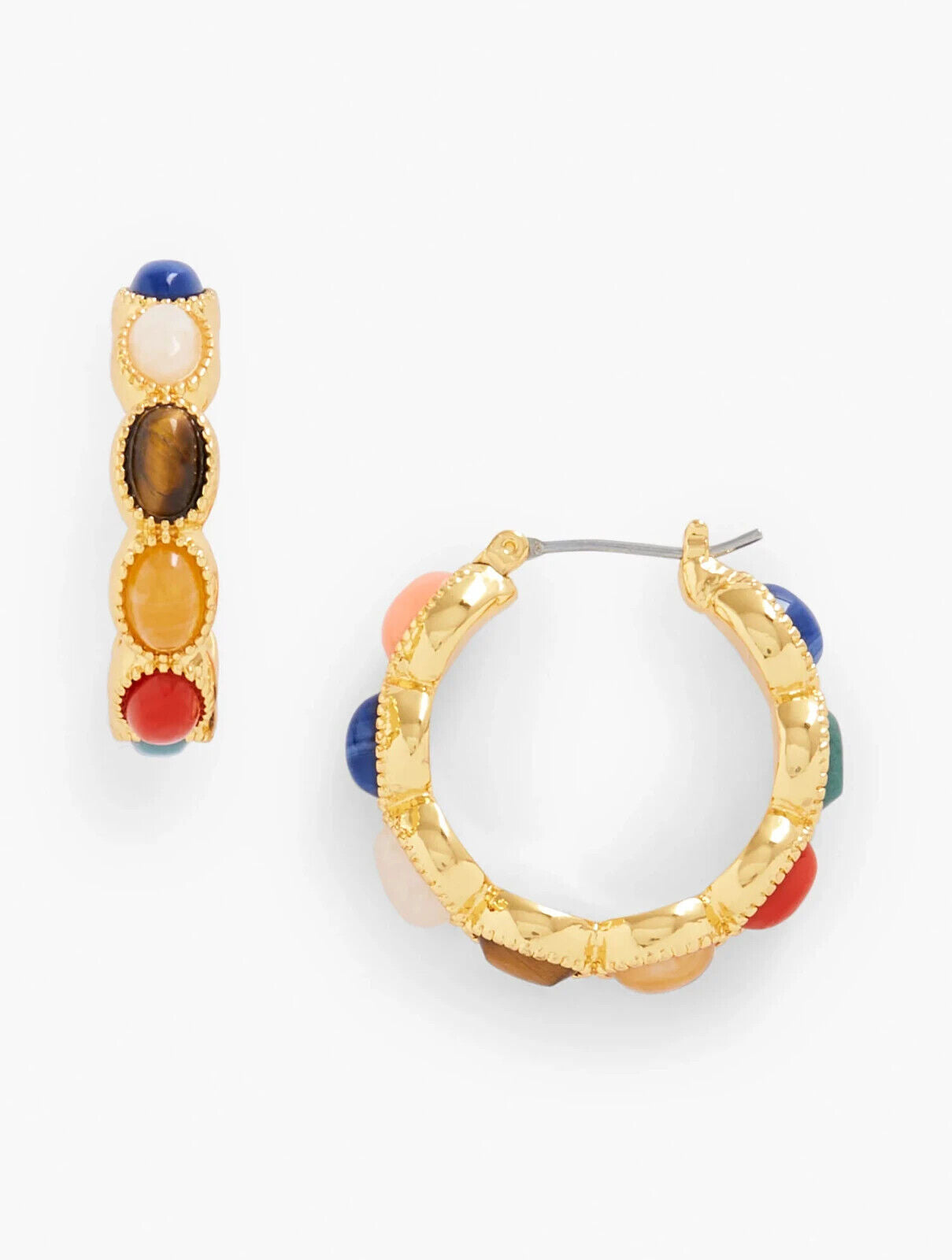 TALBOTS SKIPPING STONES HOOP EARRINGS