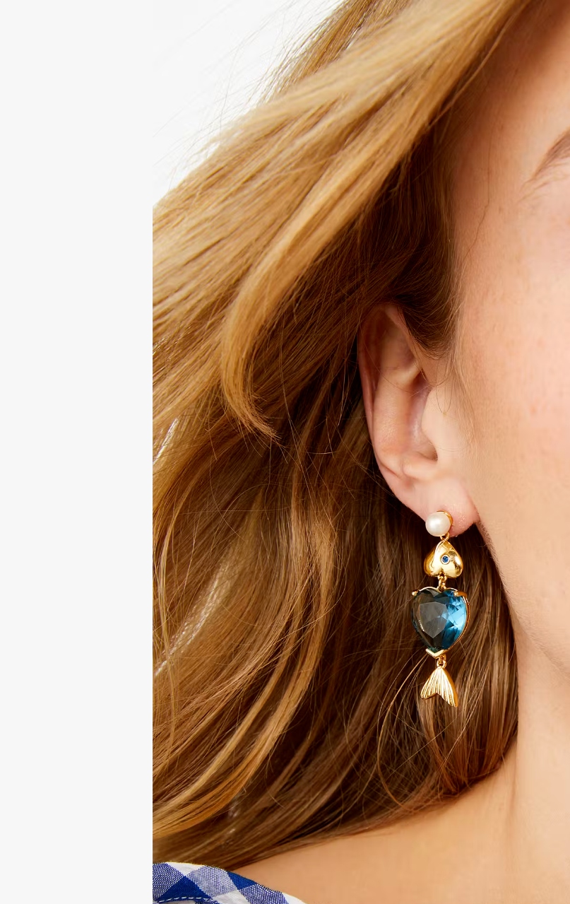 Kate Spade What A Catch Fish Statement Earrings