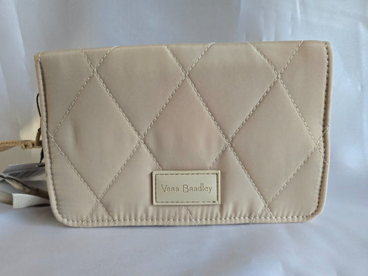 Vera Bradley Ultralight RFID 3-in-1 Crossbody Bag, Caramel Cream