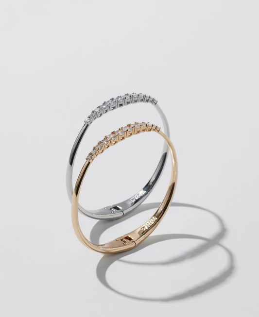 WHITE HOUSE BLACK MARKET 2-PACK GOLD SILVER HINGE BRACELET