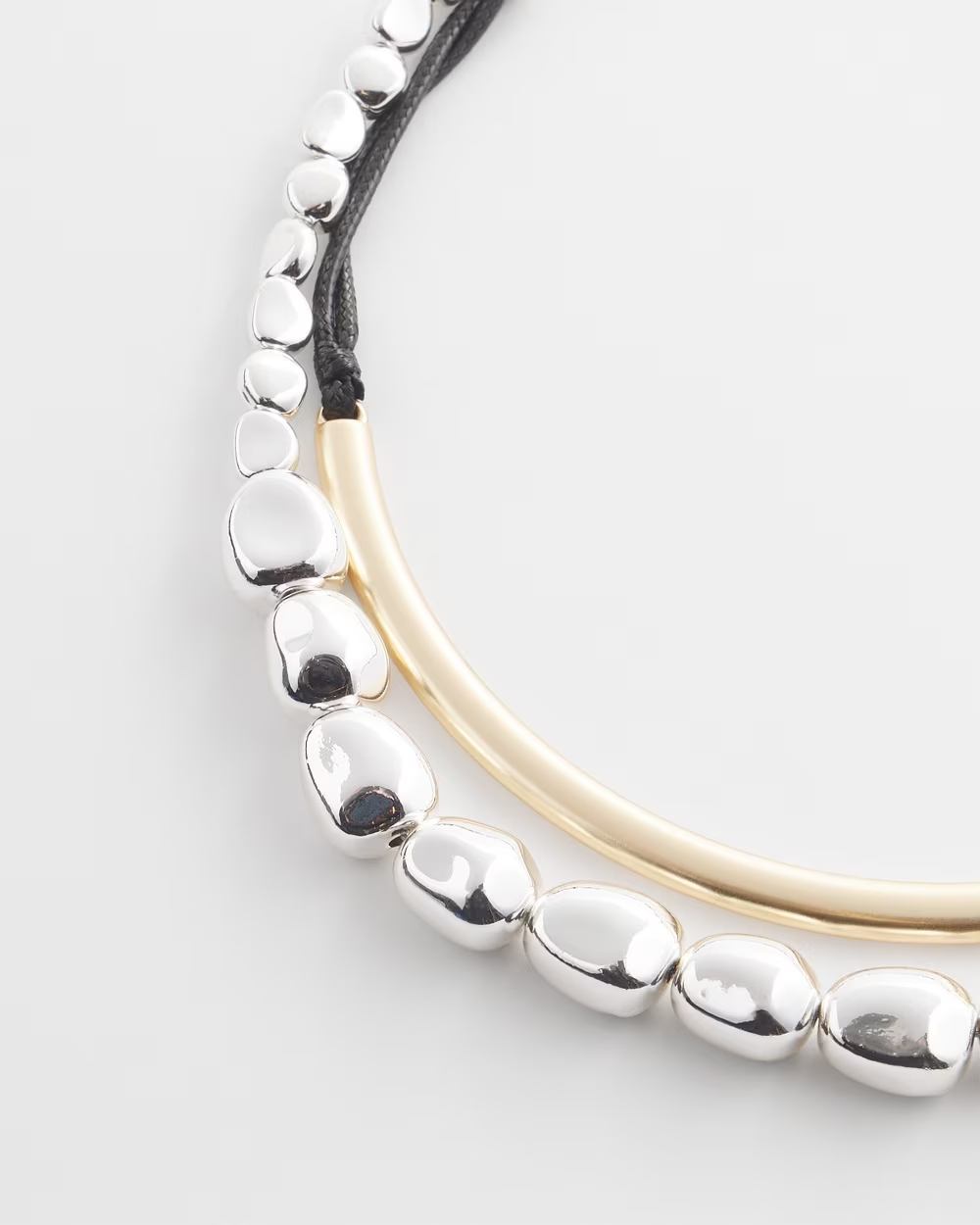 CHICO'S MIXED METAL CONVERTIBLE NECKLACE
