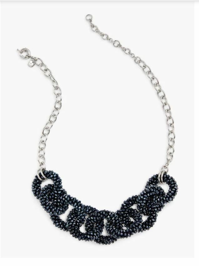 TALBOTS FACETED BEAD STATEMENT NECKLACE