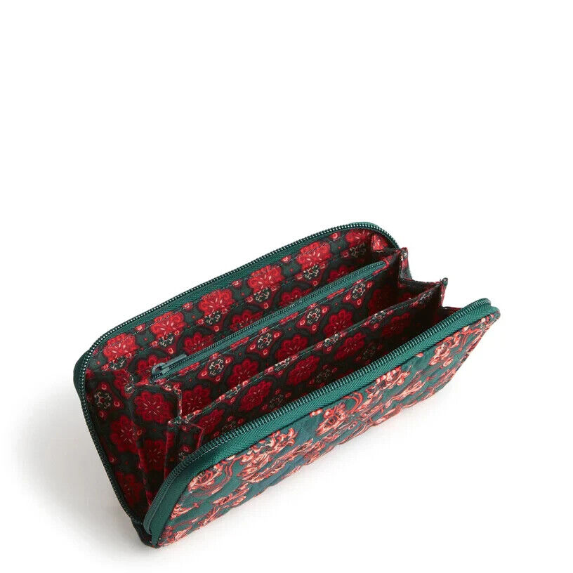 Vera Bradley Continental Wallet, Victorian vines in Cotton Gabardine