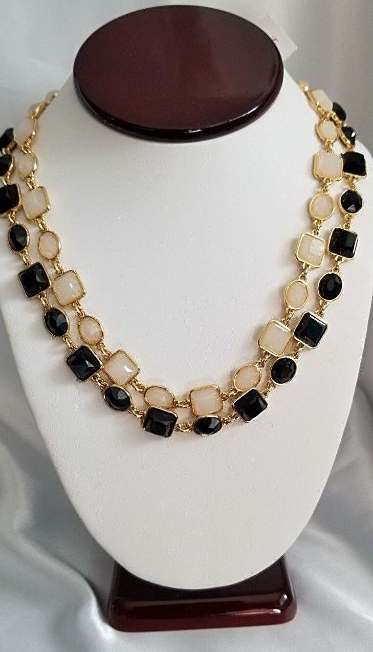 TALBOTS Two-Layer Stone Necklace