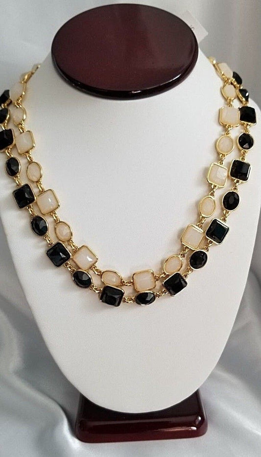 TALBOTS Two-Layer Stone Necklace