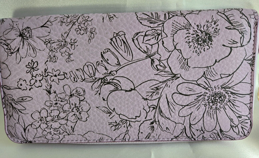 Vera Bradley Continental Wallet, Bloom Lavender Frost in Leather