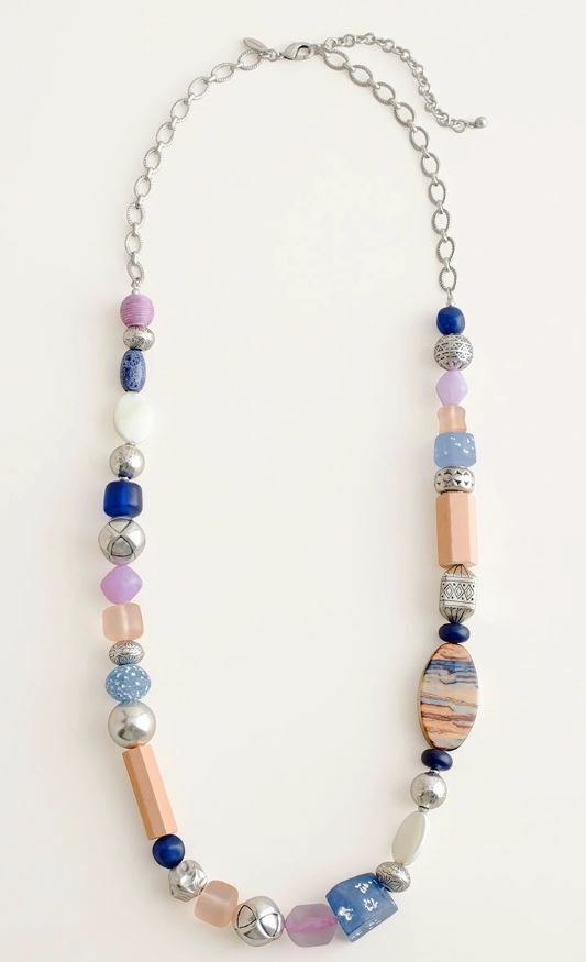 CHICO'S BEADED MULTI-COLORED SINGLE-STRAND NECKLACE
