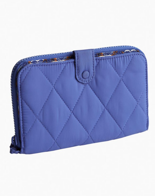 Vera Bradley Large Tab Wallet in Nylon, Deep Ultramarine