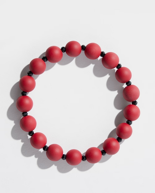 CHICO'S MATTE RED STRETCH BRACELET