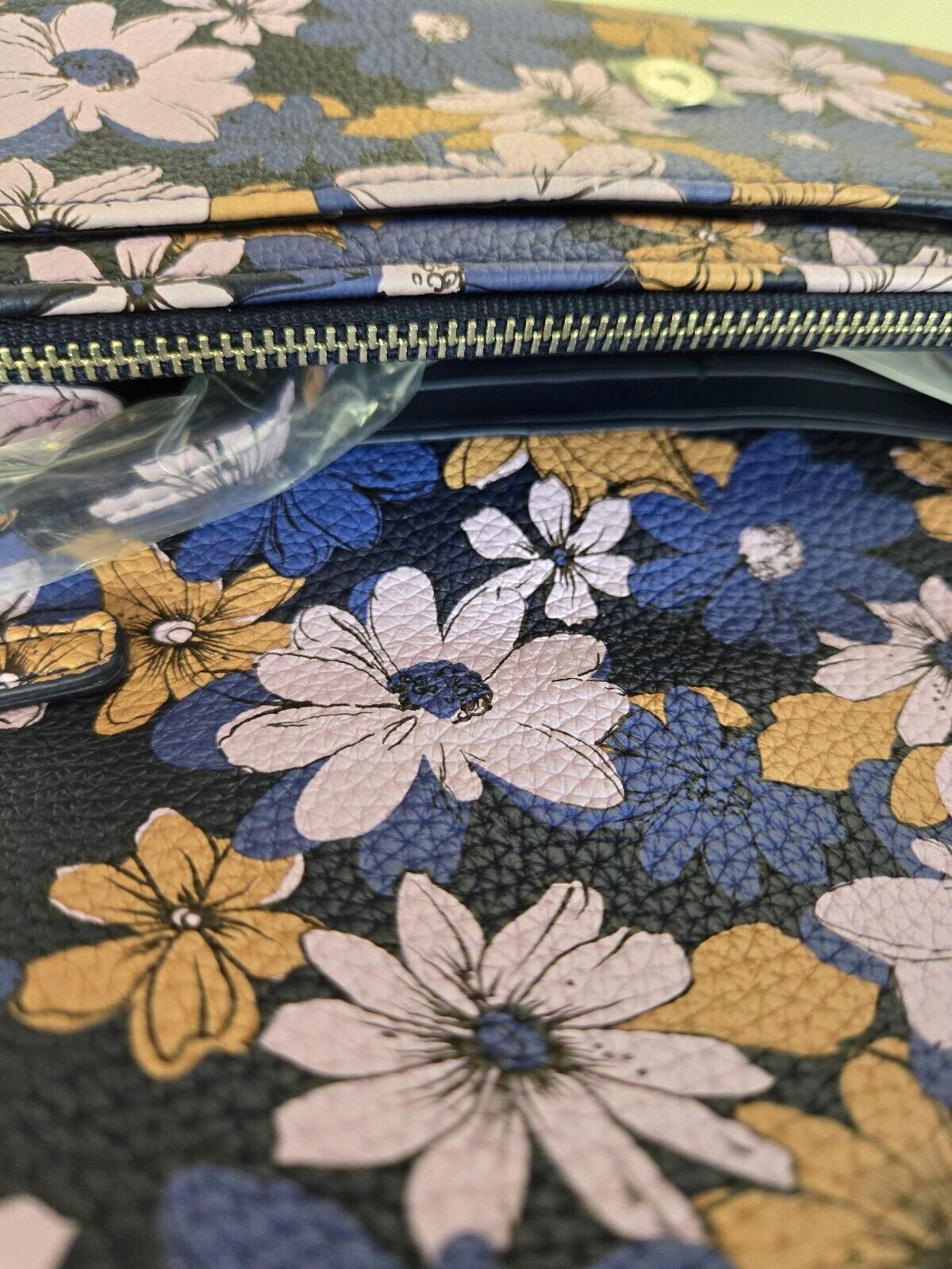 Vera Bradley Women's Faux Leather Wallet Crossbody, Trellis Floral