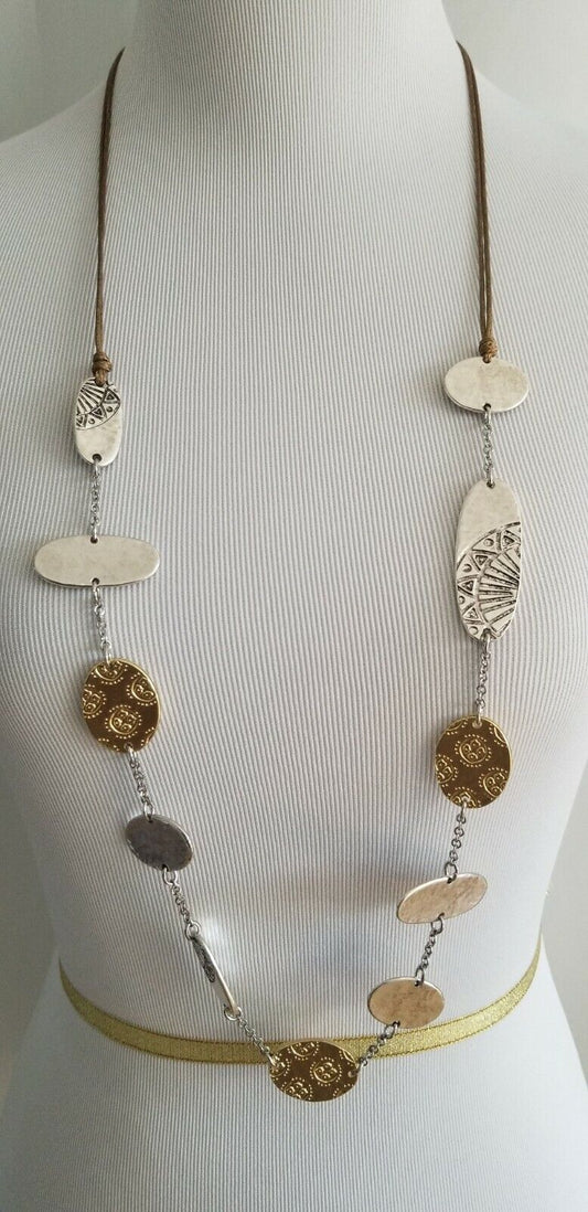CHICO'S MIXED METAL SINGLE-STRAND NECKLACE