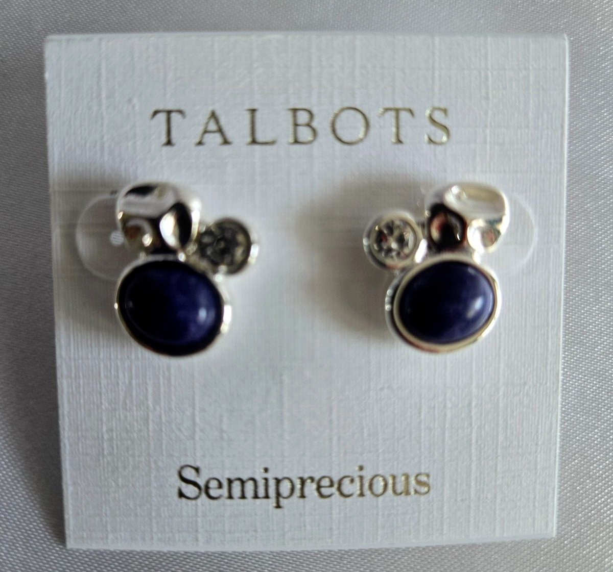 TALBOTS NAVY CLUSTER STUD EARRINGS