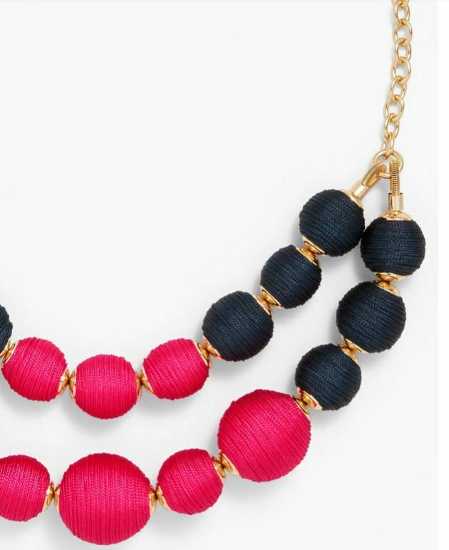 TALBOTS THREAD-WRAPPED SPHERE NECKLACE