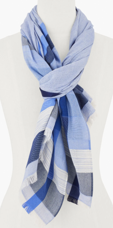 TALBOTS BORDER STRIPE SCARF