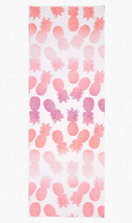 TALBOTS PINEAPPLE JACQUARD OBLONG SCARF