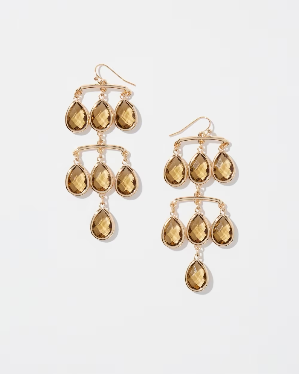 CHICO'S NEUTRAL CHANDELIER EARRINGS