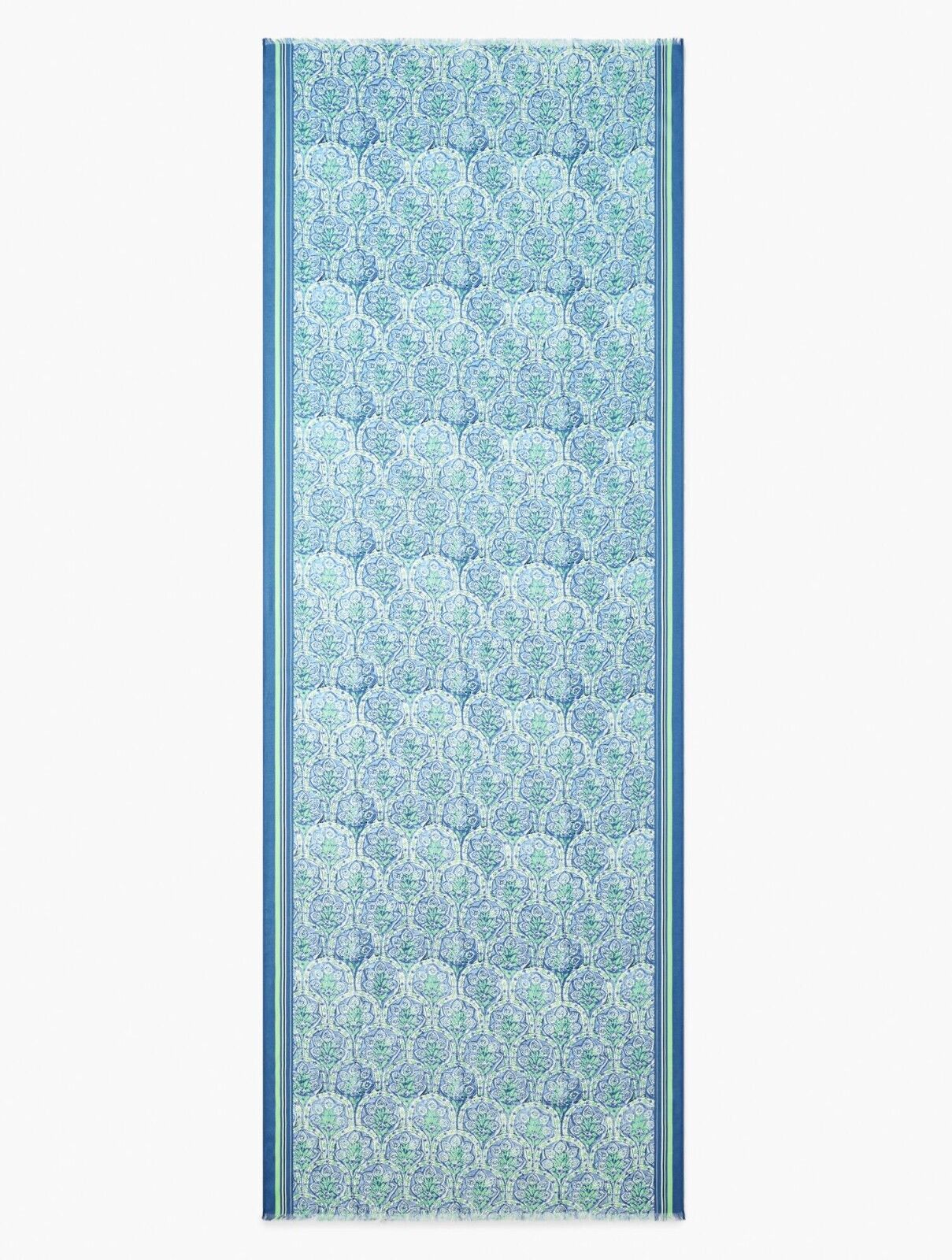 TALBOTS WOODBLOCK FAN OBLONG SCARF