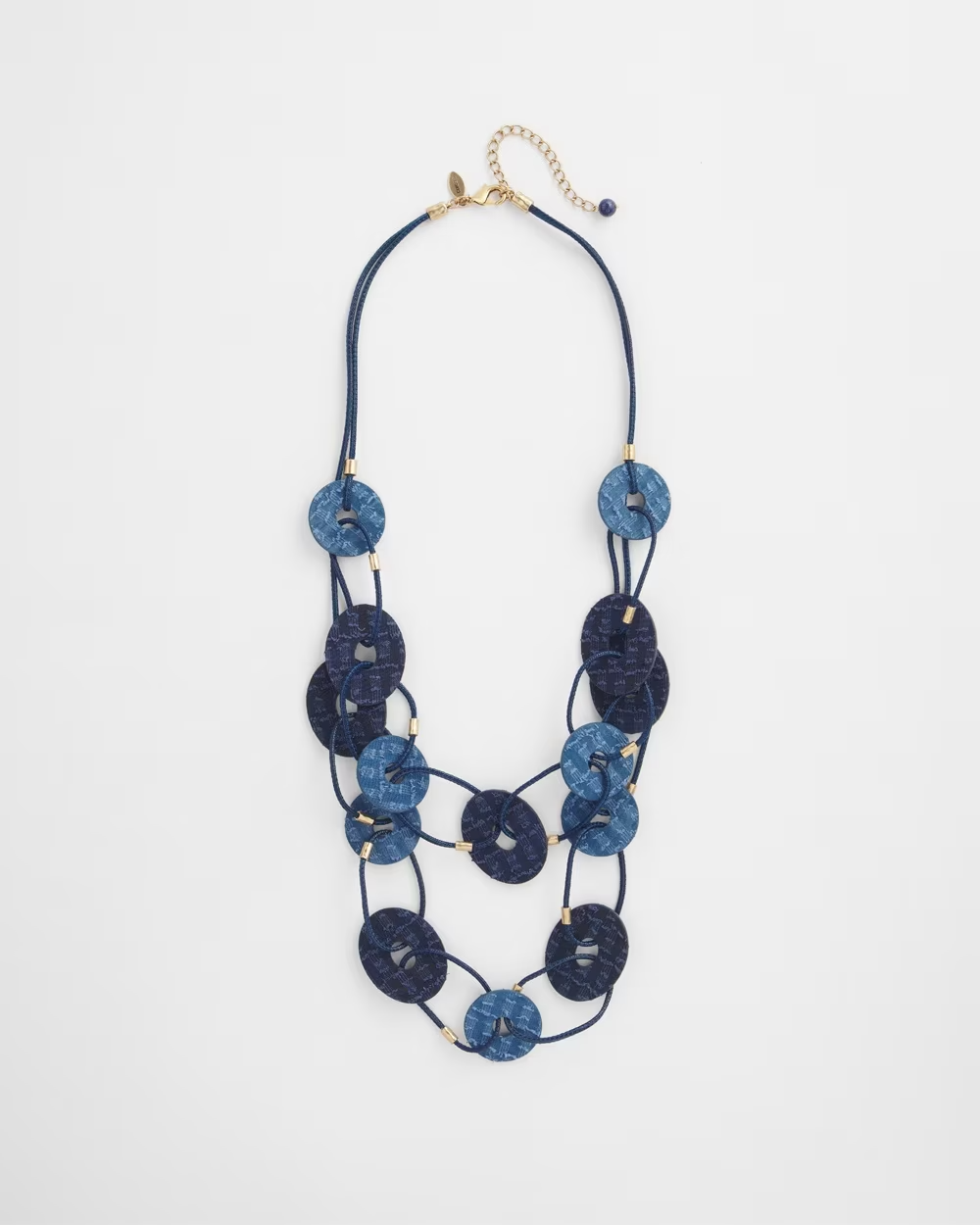 CHICO'S DENIM MULTISTRAND NECKLACE