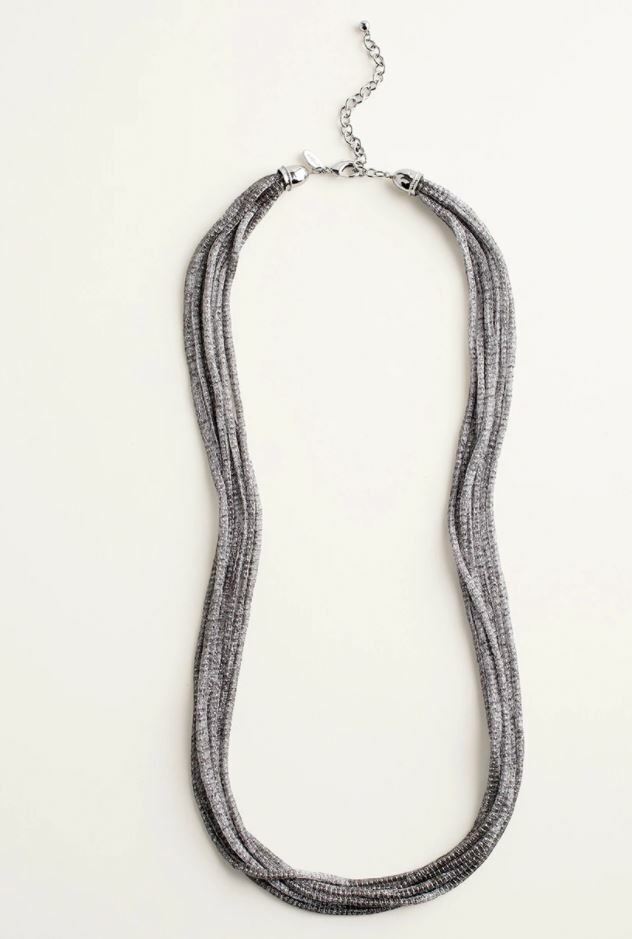 CHICO'S SILVERTONE MULTISTRAND NECKLACE