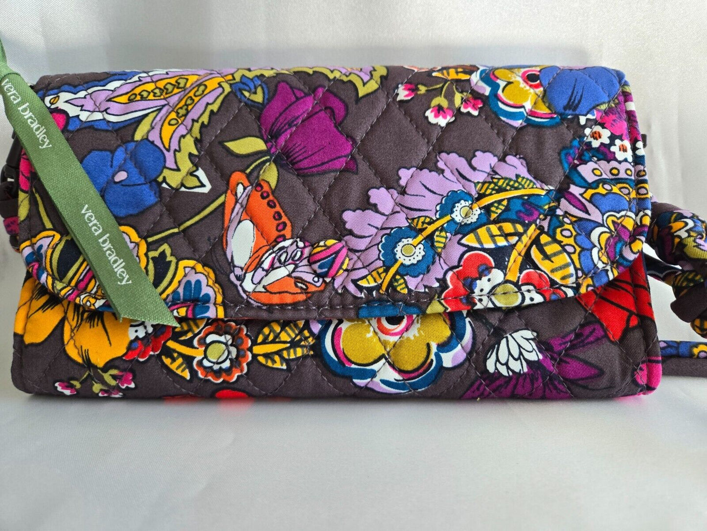 Vera Bradley Wildwood Wallet Crossbody, Colorful Bouquet