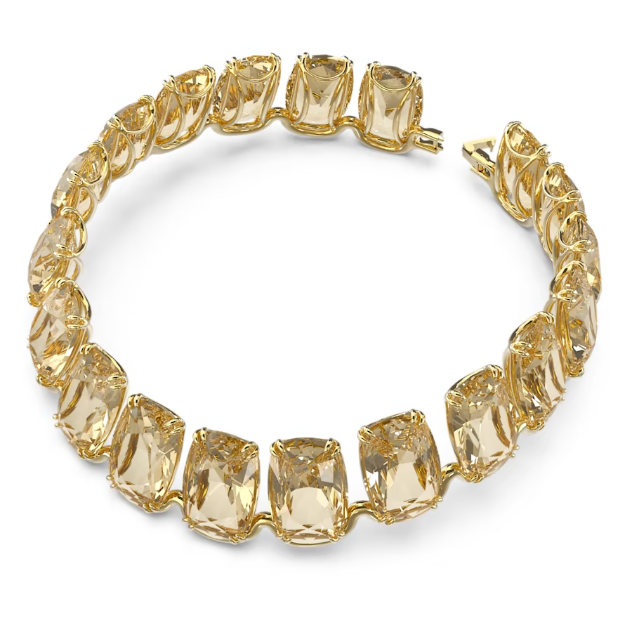 Swarovski Harmonia choker Oversized floating crystals, Gold tone, Gold-tone plat