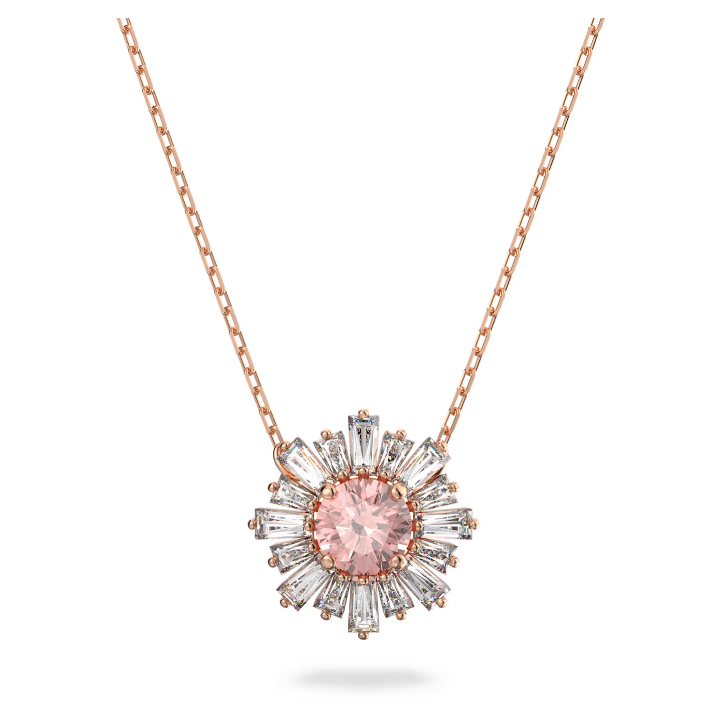 Swarovski Idyllia pendant Mixed cuts, Sun, Pink, Rose gold-tone plated