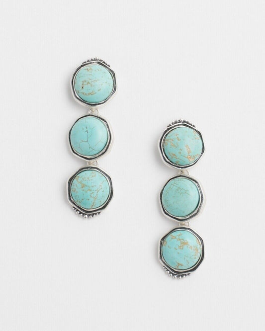 CHICO'SNO DROOP TURQUOISE EARRINGS