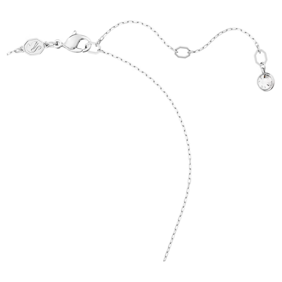 Swarovski Luna pendant Moon, White, Rhodium plated