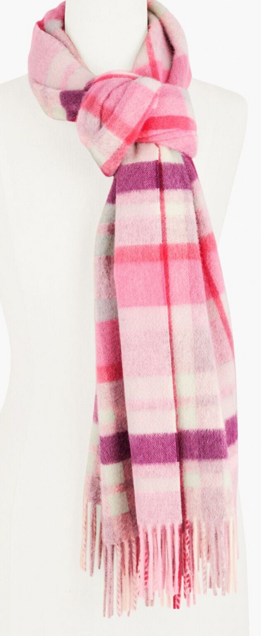 TALBOTS CASHMERE WATERWEAVE SCARF - WINTER CORAL