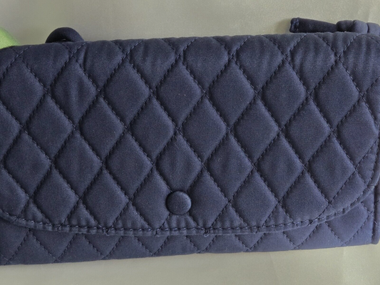 Vera Bradley Wildwood Wallet Crossbody, Peacoat in Cotton gabardine