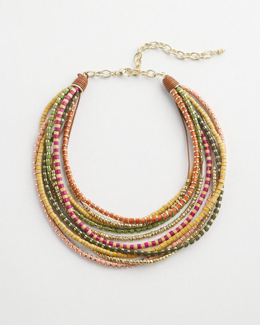 CHICO'S BEADED MULTICOLOR NECKLACE