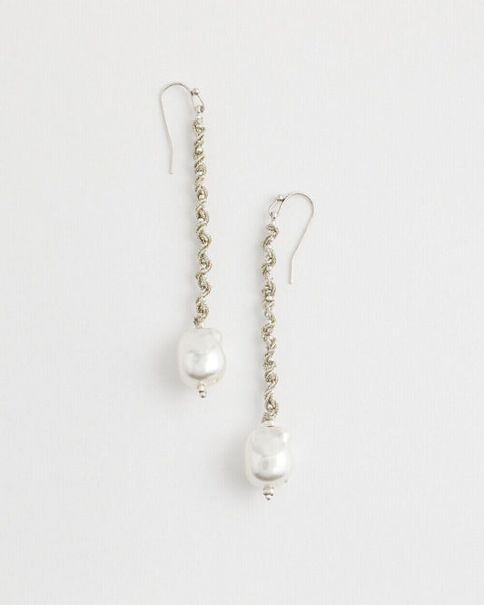 CHICO'S FAUX PEARL DROP EARRINGS