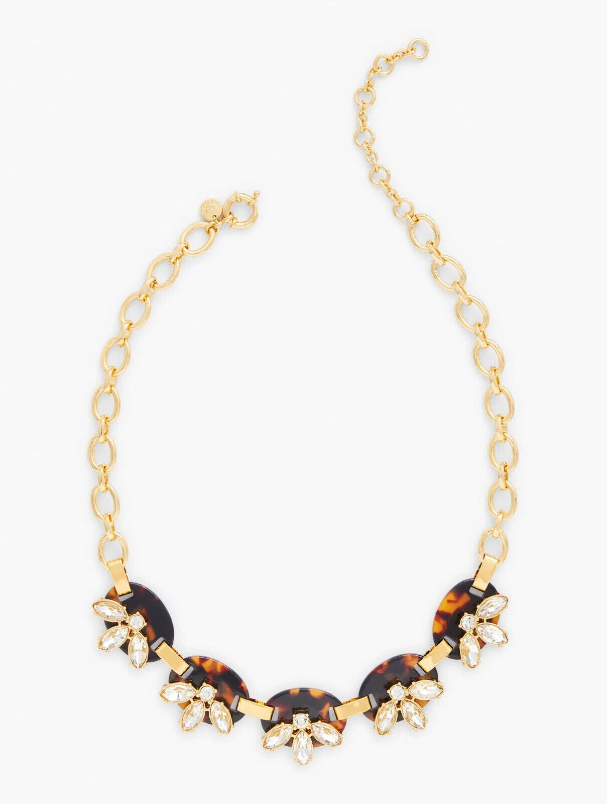TALBOTS CRYSTAL TORTOISESHELL LINK NECKLACE