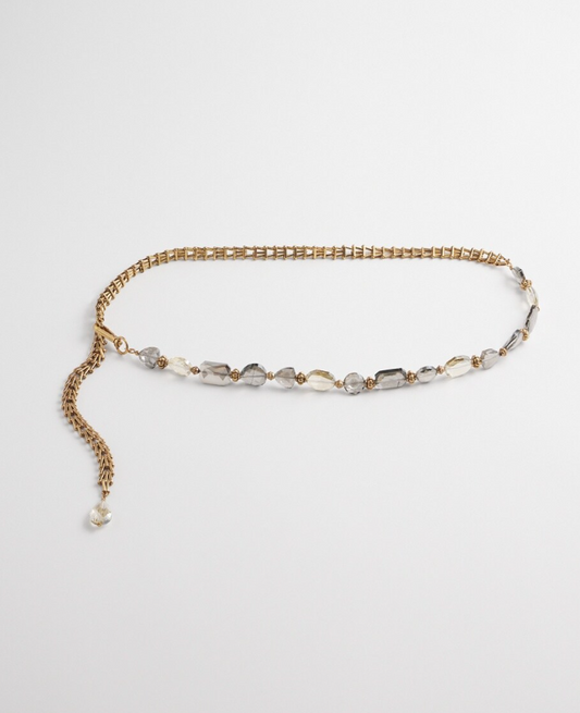 CHICO'S GOLD BEADED CHAIN BELT